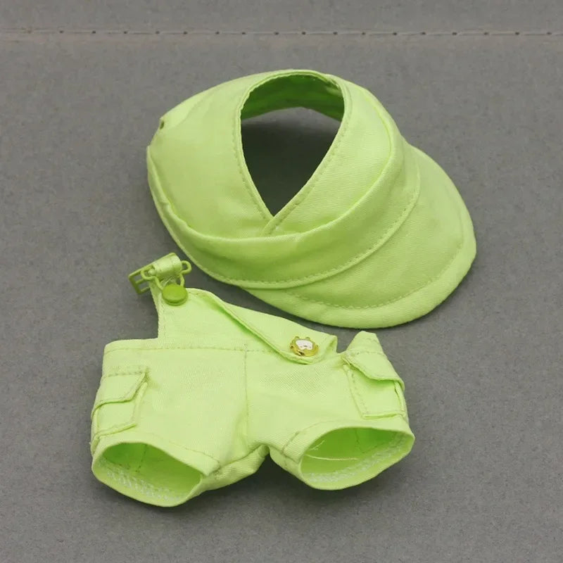 Labubu 3.0 Big Into Energy Series – “Dopamine Overalls” Suit for 17cm Labubu | Buckle & Strap Style Ropa