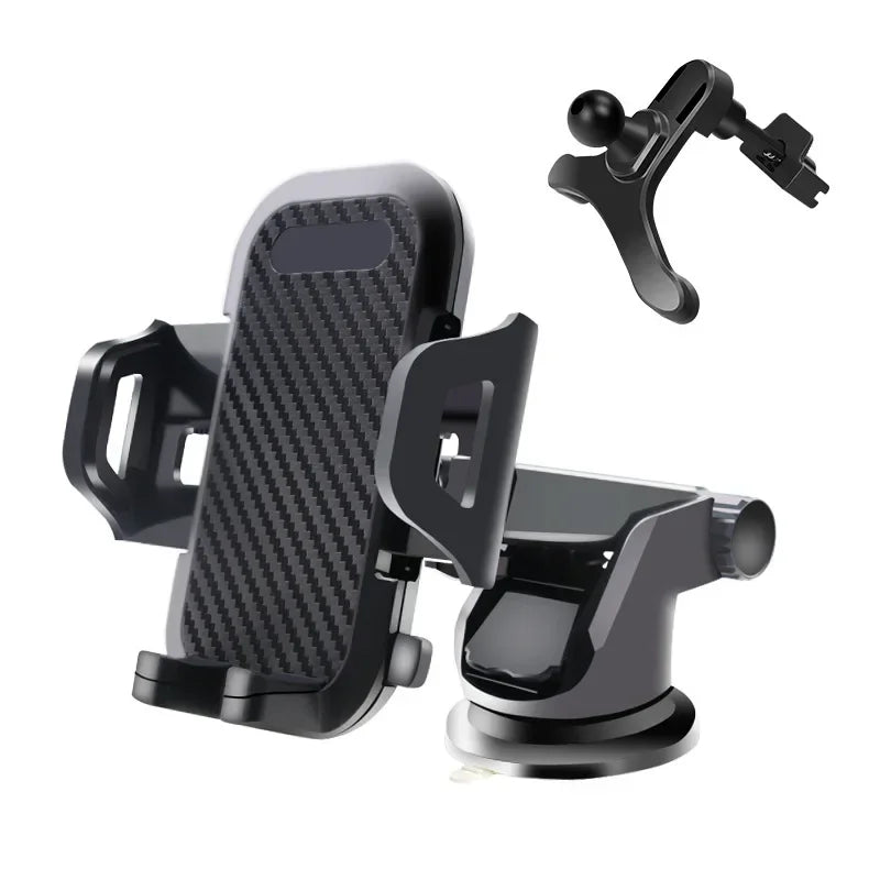Multi-Mount Car Phone Holder – Dashboard, Windshield & Air Vent Compatible with All iPhones