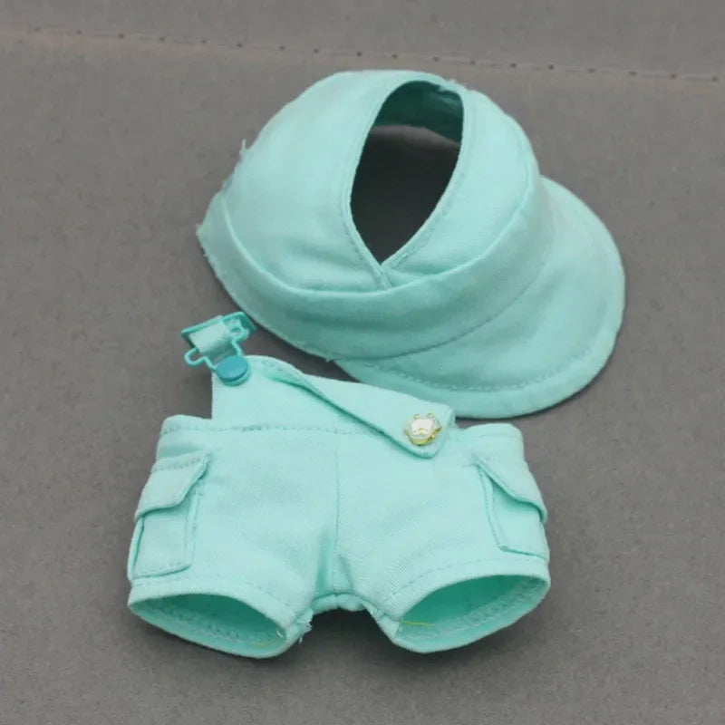 Labubu 3.0 Big Into Energy Series – “Dopamine Overalls” Suit for 17cm Labubu | Buckle & Strap Style Ropa