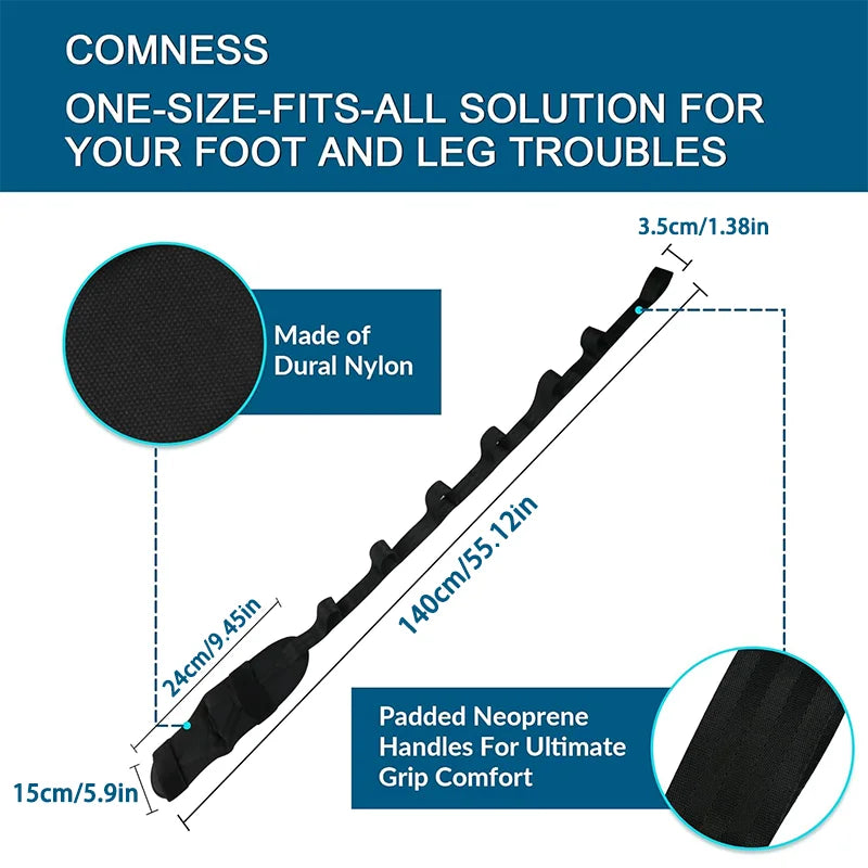 Leg & Foot Stretching Bands for Yoga, Pilates & Rehab — Relieve Muscle Tension & Improve Flexibility