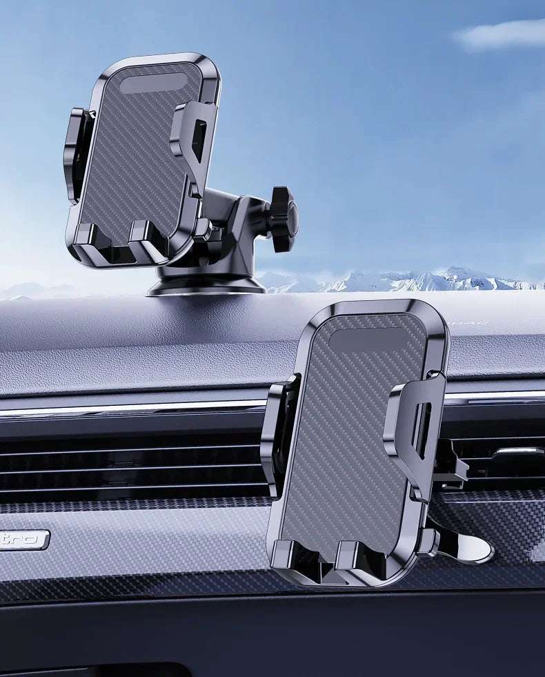 Multi-Mount Car Phone Holder – Dashboard, Windshield & Air Vent Compatible with All iPhones